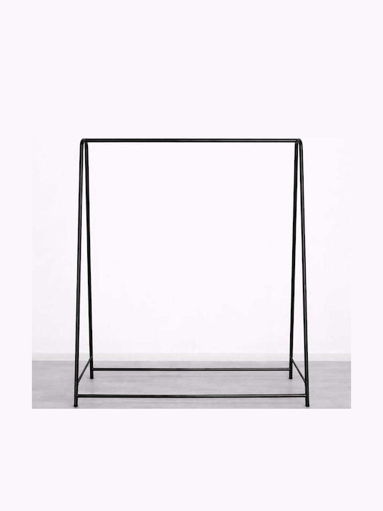 SteweHome Κρεμάστρα Δαπέδου από Μέταλλο Μαύρη 104x151cm