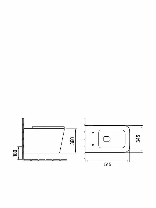 Tema Λεκάνη Κρεμαστή Rimless Λευκή Tema Λεκάνη Κρεμαστή Rimless Λευκή