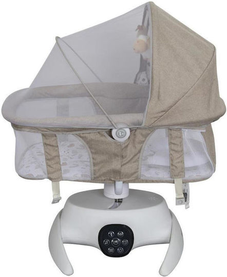 SteweHome Cradle with Mattress and Wheels Brown