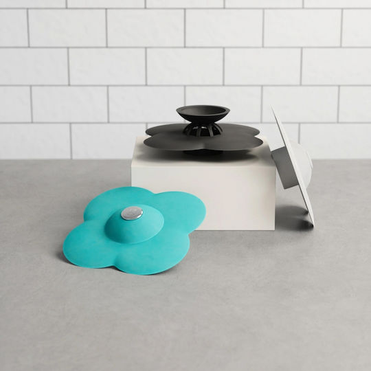 Bath Stopper Haircatcher Bloom Umbra Dimensions 7.5x7.5x2.5cm Turquoise 1024151-276