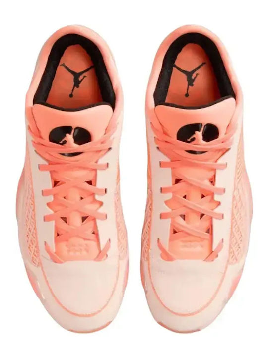 Air  38 Low Low Basketball Shoes Crimson Tint / Orange Pulse / Black