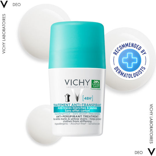 Vichy No White Marks & Yellow Stains Αποσμητικό 48h σε Roll-On 50ml