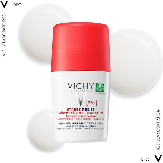 Vichy Stress Resist Anti-perspirant Treatment για Υπερβολική Εφίδρωση Αποσμητικό 72h σε Roll-On 50ml