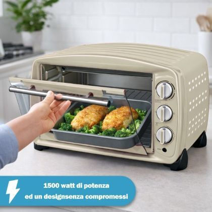 Akai Home Ηλεκτρικό Φουρνάκι 26lt Χωρίς Εστίες Μπεζ