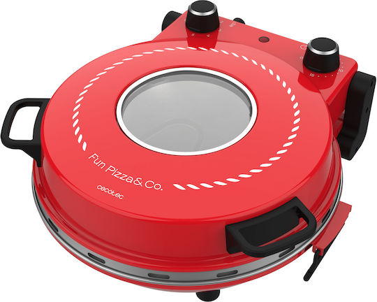 Cecotec Fun Pizza&Co Mamma Mía Window Plus Παρασκευαστής Πίτσας 1200W Κόκκινος