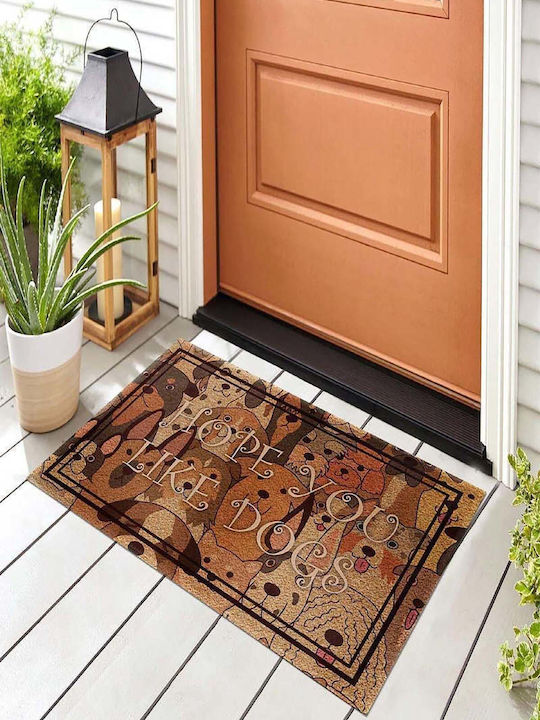SteweHome Non-Slip Orange Doormat 70x45cm