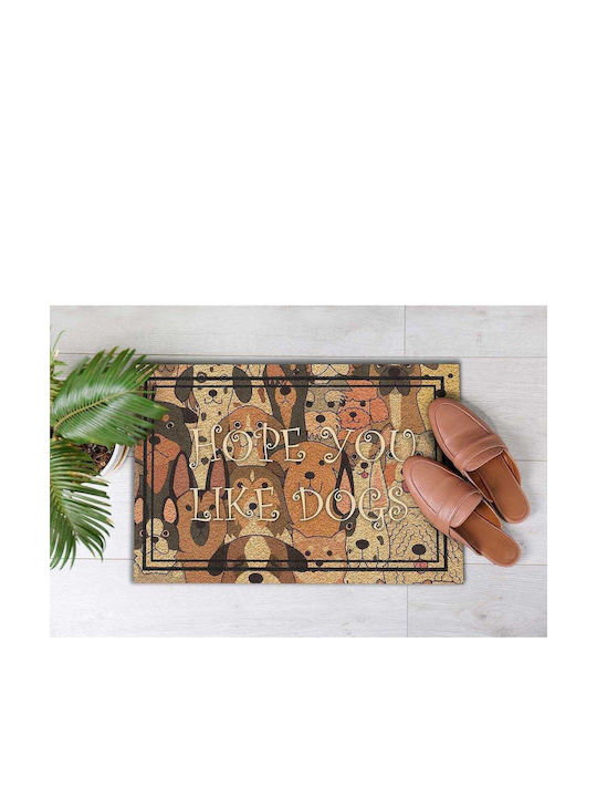 SteweHome Non-Slip Orange Doormat 70x45cm