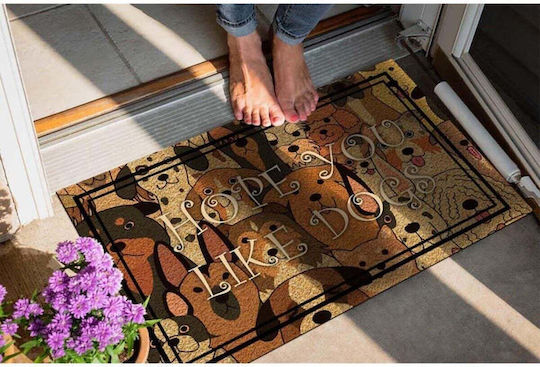 SteweHome Non-Slip Orange Doormat 70x45cm