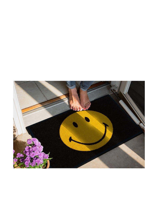 SteweHome Non-Slip Black Doormat 70x45cm