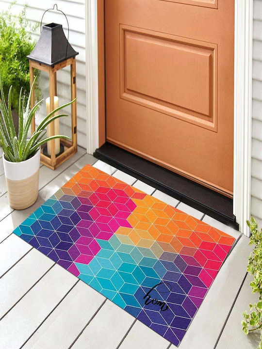 SteweHome Non-Slip Orange Doormat 70x45cm
