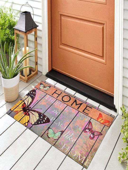 SteweHome Non-Slip Orange Doormat 70x45cm