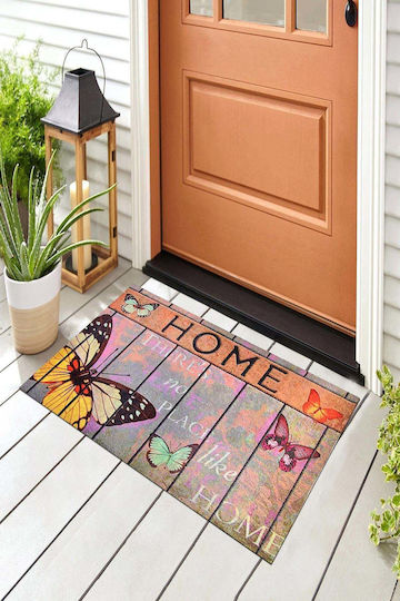 SteweHome Non-Slip Orange Doormat 70x45cm