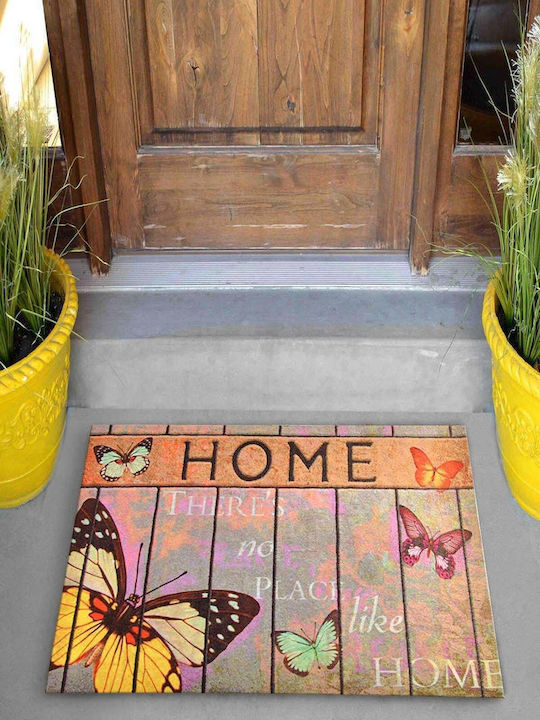 SteweHome Non-Slip Orange Doormat 70x45cm