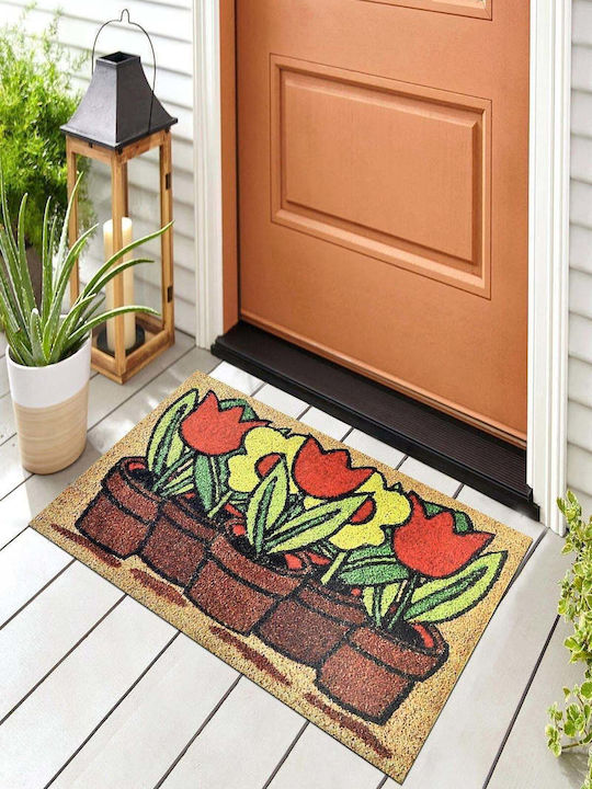 SteweHome Non-Slip Red Doormat 70x45cm