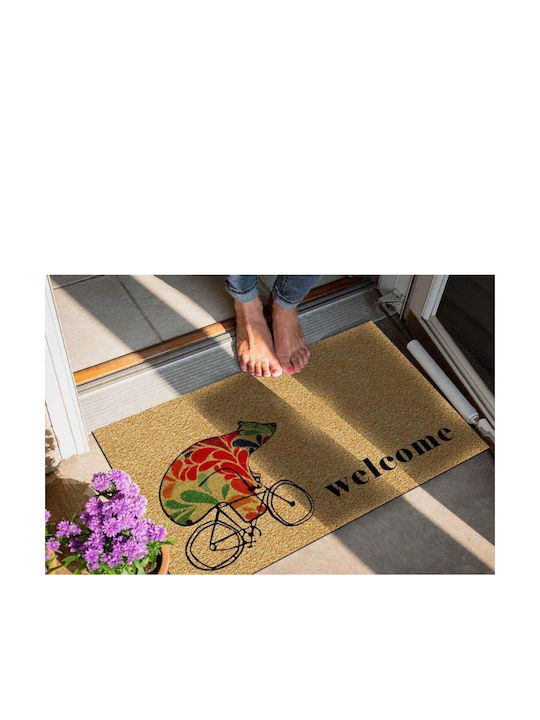 SteweHome Non-Slip Orange Doormat 70x45cm
