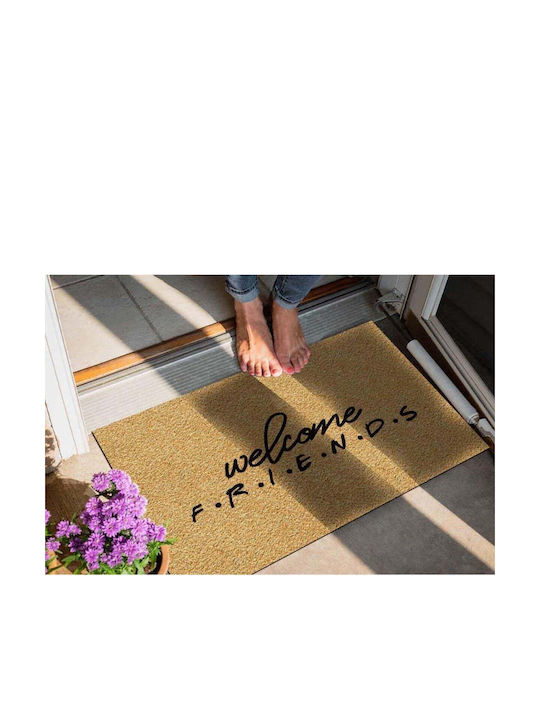 SteweHome Non-Slip Orange Doormat 70x45cm