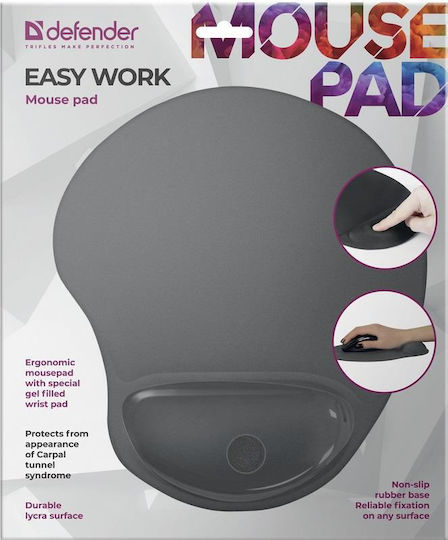 Defender Easy Work Grey Gel Mouse Pad 260x225x5mm