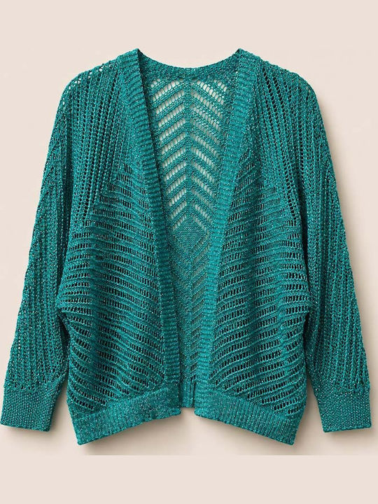 Cardigan Lung Tricotat Pentru Femei Emerald