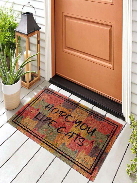 SteweHome Non-Slip Orange Doormat