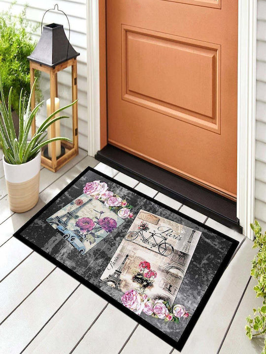 SteweHome Non-Slip Black Doormat