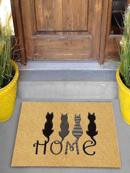 SteweHome Non-Slip Orange Doormat