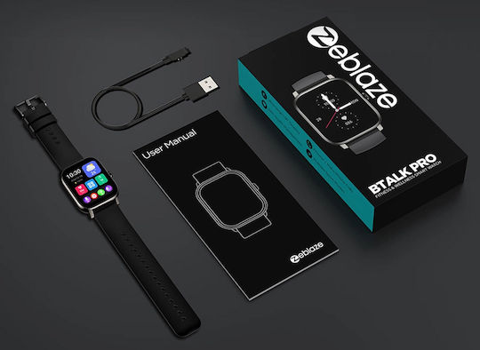 Zeblaze Btalk Pro 49mm Smartwatch with Heart Rate Monitor Black