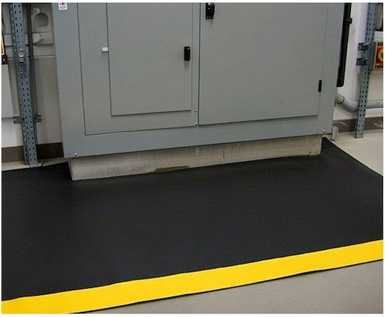 Stewehome Covoraș Izolator Din Cauciuc Dungă Galbenă Dreptunghiular 70x55 Cm