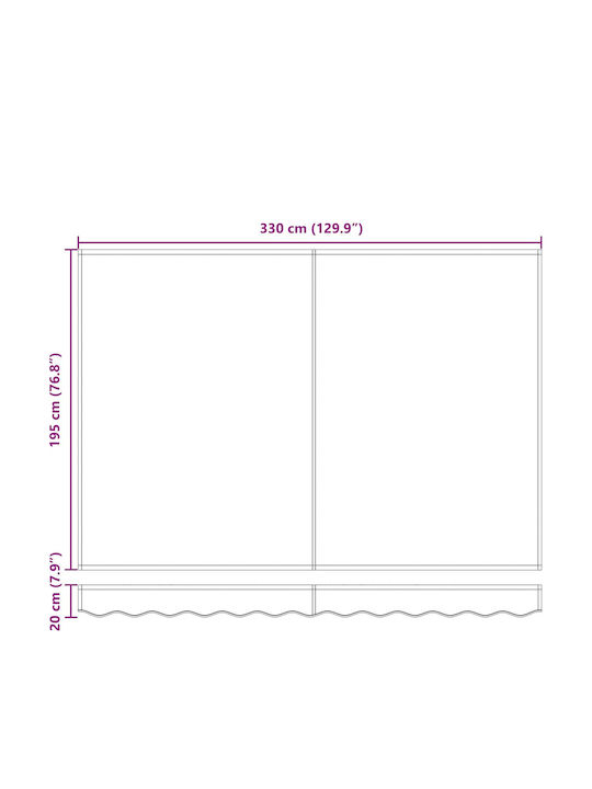 vidaXL Cort Terasă Galben Cu LED 3.5x2m