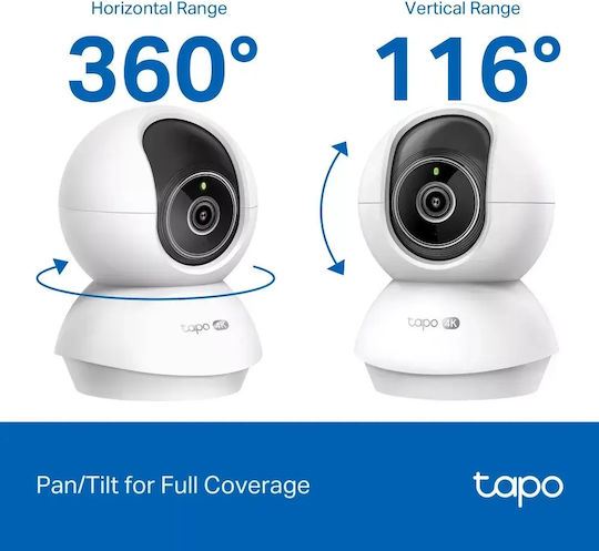 TP-LINK Tapo C250 IP Überwachungskamera Wi-Fi 4K mit Zwei-Wege-Kommunikation und Objektivgröße 4mm