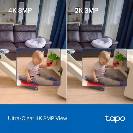 TP-LINK Tapo C250 IP Überwachungskamera Wi-Fi 4K mit Zwei-Wege-Kommunikation und Objektivgröße 4mm