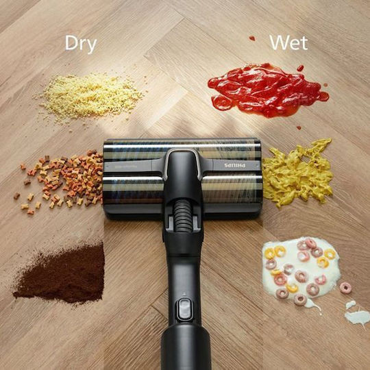 Philips Aquatrio Cordless 9000 Series Акумулаторна Вертикална Прахосмукачка 2 в 1 Stick и Ръчна 25.2V Черна