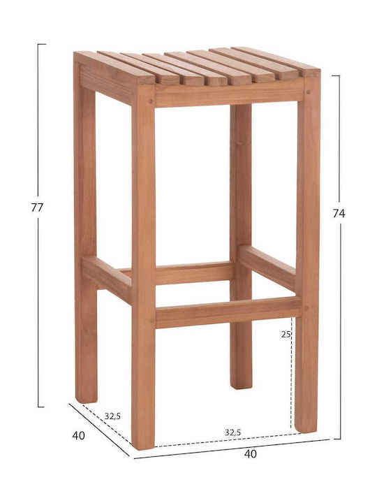 Outdoor Bar Set 5 Pieces Natural Color