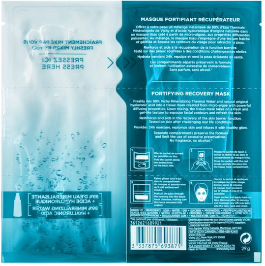 Vichy Mineral 89 Fortifying Recovery Sheet Mask 29gr