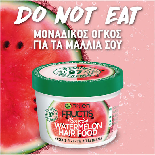 Garnier Fructis Hair Food Watermelon Hair Mask for Hydration 390ml