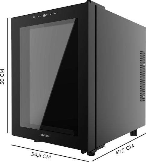 Cecotec Bolero GrandSommelier 1255 CoolCrystal Συντηρητής Κρασιών 12 Φιαλών