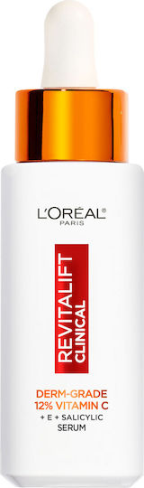 L'Oreal Paris Revitalift Clinical Feuchtigkeitsspendend & Anti-Aging Serum Gesicht mit Vitamin C & Vitamin E für Entgiftung & Strahlkraft 30ml