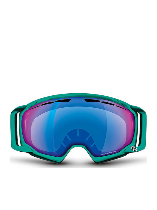 K2 Captura Μάσκα Σκι & Snowboard Ενηλίκων Πολύχρωμη με Φακό Καθρέπτη σε Μπλε Χρώμα