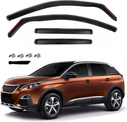 Front Rear Car Wind Deflectors Dacia Duster 2017-2024 Adhesive Installation