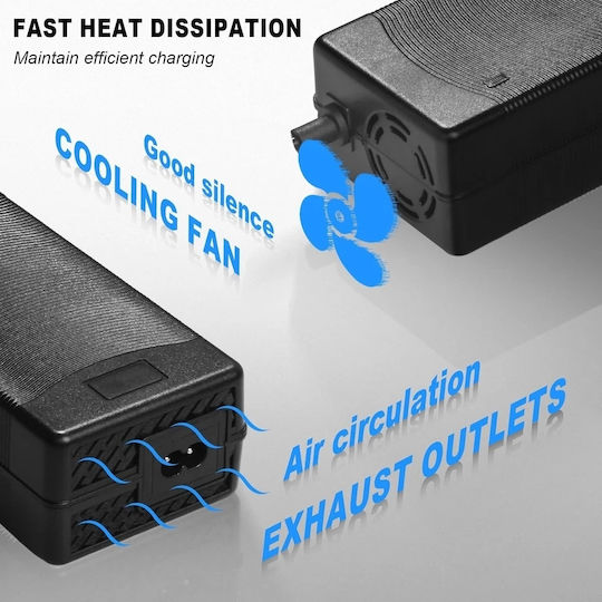 Sunik Φορτιστης Kukirin G2 Pro/g2 Max Scooter 52v 2a 54.6v2a Output Bct-b-007-mi
