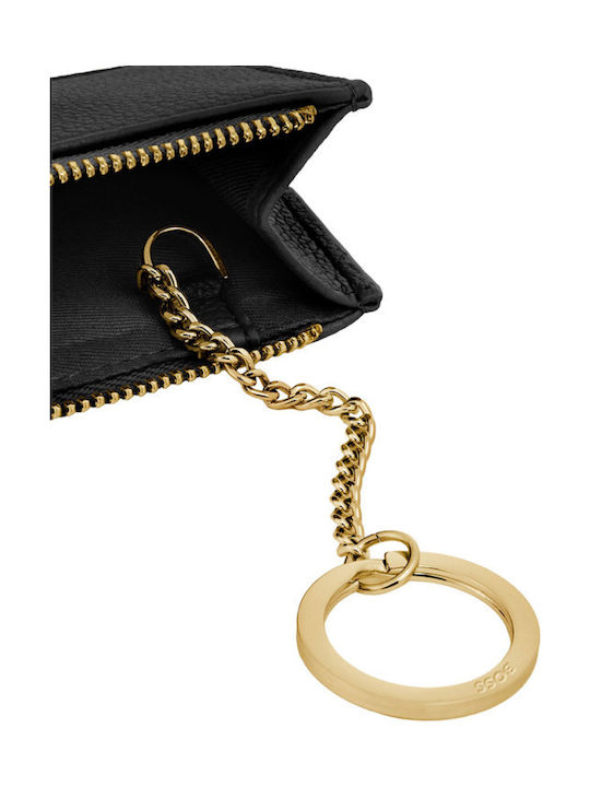 Leather Men's Card Wallet Black