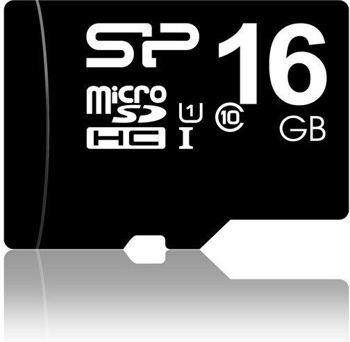 Silicon Power microSDHC 16GB Geschwindigkeitsklasse 10 Hohe Geschwindigkeit 40MB/s mit Adapter