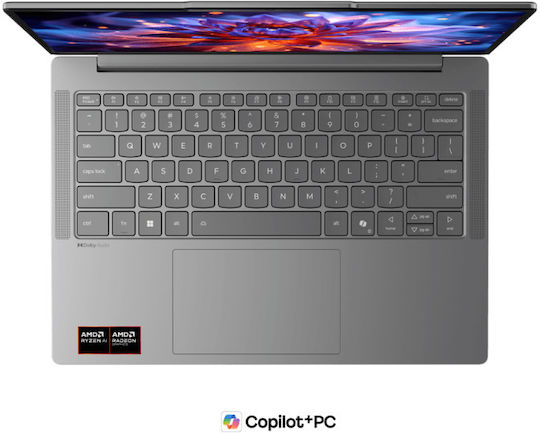 Lenovo IdeaPad Slim 5 14AGP11 14" OLED 120Hz (Ryzen AI 400 Series-7 450/32GB/1TB SSD/Windows 11 Home) with 65W Charger Luna Grey (Greek Keyboard)
