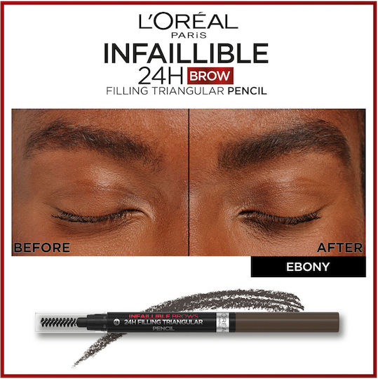 L'Oreal Paris Infaillible Brows 24H Filling Triangular Pencil for Eyebrows 03 Dark Brunette