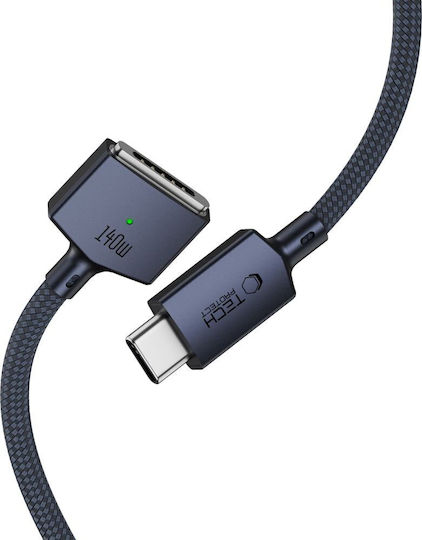 Tech-Protect Ultraboost Macbook Магнитен USB 2.0 Кабел USB-C мъжки - Magsafe 3 140W PD Син 2m