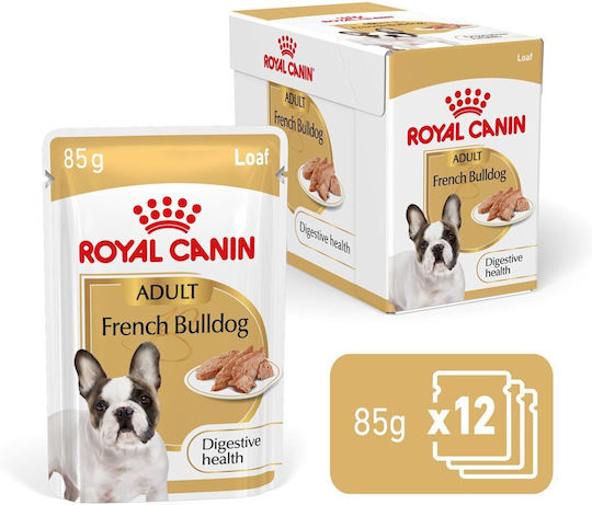 Royal Canin French Bulldog Υγρή Τροφή Σκύλων σε Φακελάκι με Κρέας 12x85gr