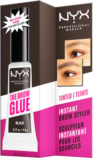 NYX Professional Makeup The Brow Glue Gel for Eyebrows 05 Black