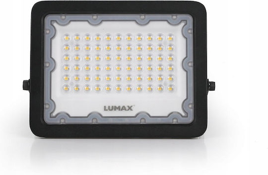 Lumax Στεγανός Προβολέας LED 50W Φυσικό Λευκό 4000K IP65