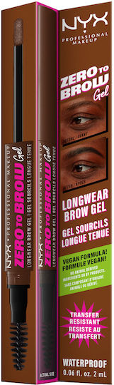 NYX Professional Makeup Zero To Brow Longwear Gel Μολύβι για Φρύδια 02 Chocolate