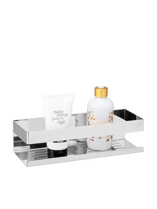 Wenko Wall Mounted Bathroom Shelf Metallic 30x8x10.5cm