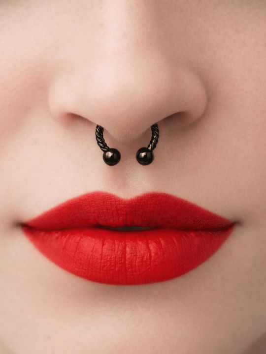 Nire Σκουλαρίκι Septum από Ατσάλι Μαύρο